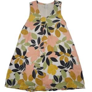 Vintage Rachel Zoe 100% Linen Floral Midi Dress Sz Medium | Boho Chic Summer